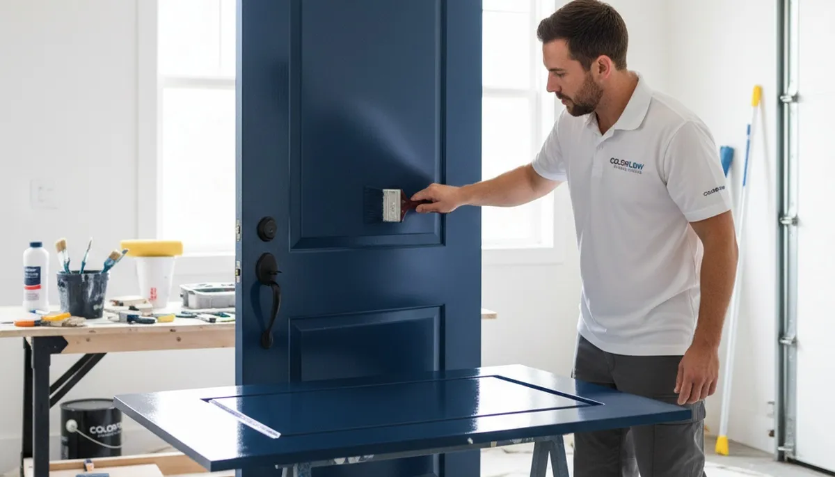 Professional door painting and refinishing by expert house painters in Fort Worth, TX