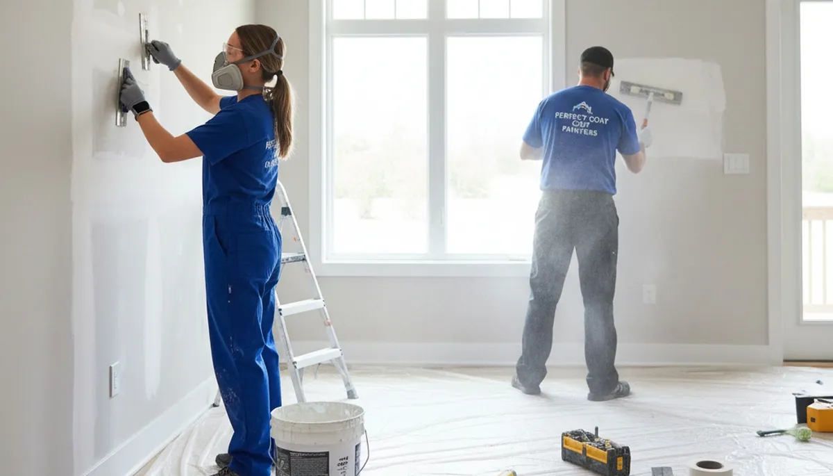 Professional drywall repair and wall painting in Fort Worth, TX home by expert house painters