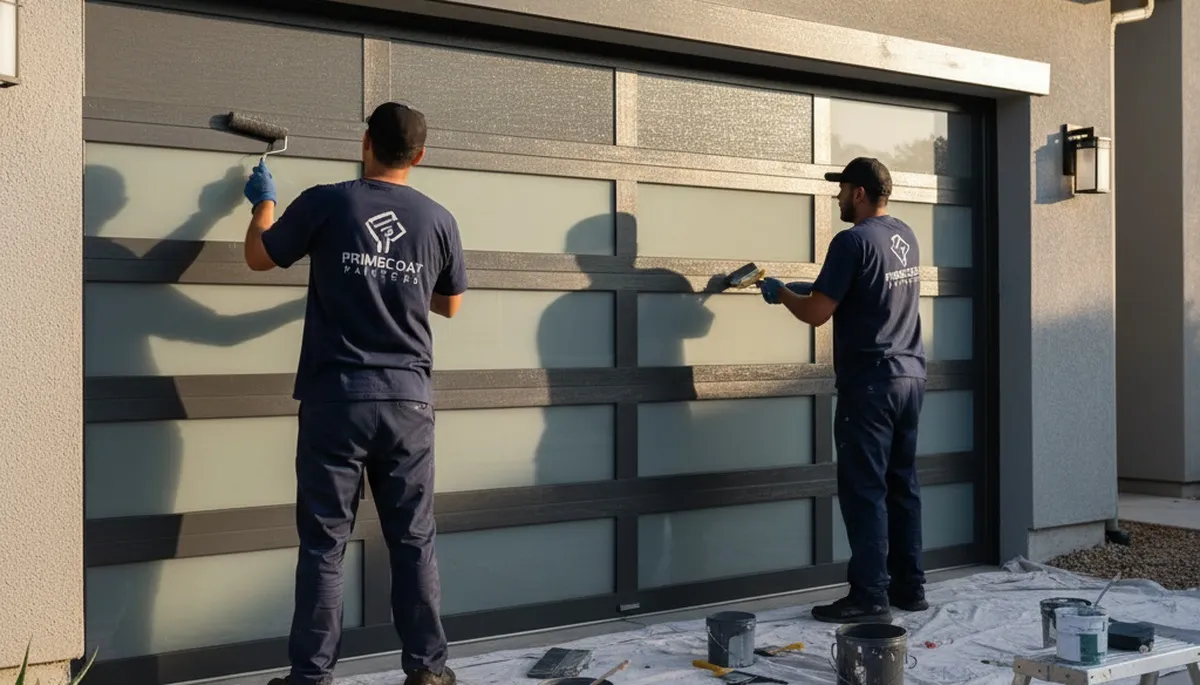 Professional garage door painting in Fort Worth TX by expert house painters for lasting curb appeal