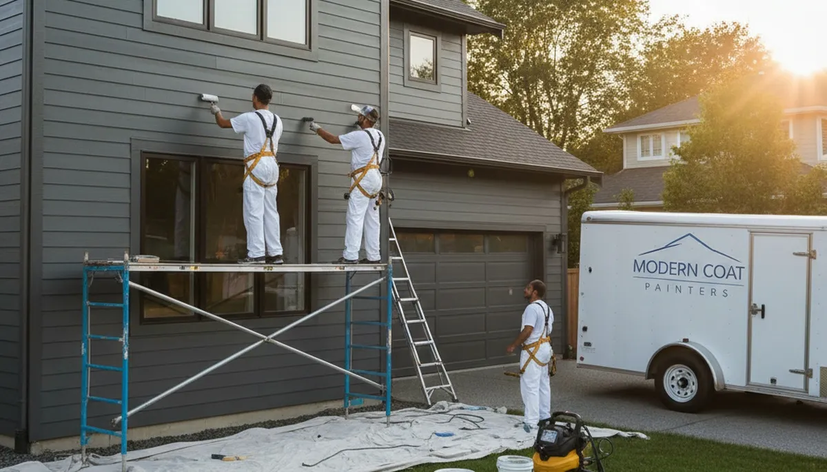 Professional siding painting in Fort Worth TX enhancing home exterior with durable weatherproof coating